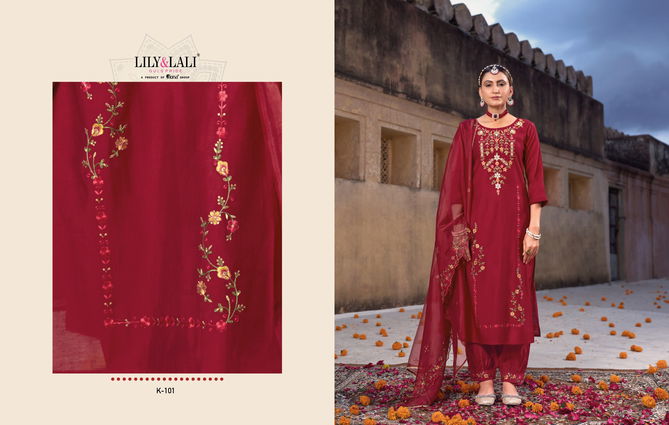 Karwa Exclusive By Lily Lali Festive Wear Readymade Suits Catalog